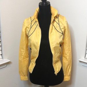 Yellow and Blue Rain Jacket